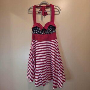 Tide Queen Americana Halter Dress XXL